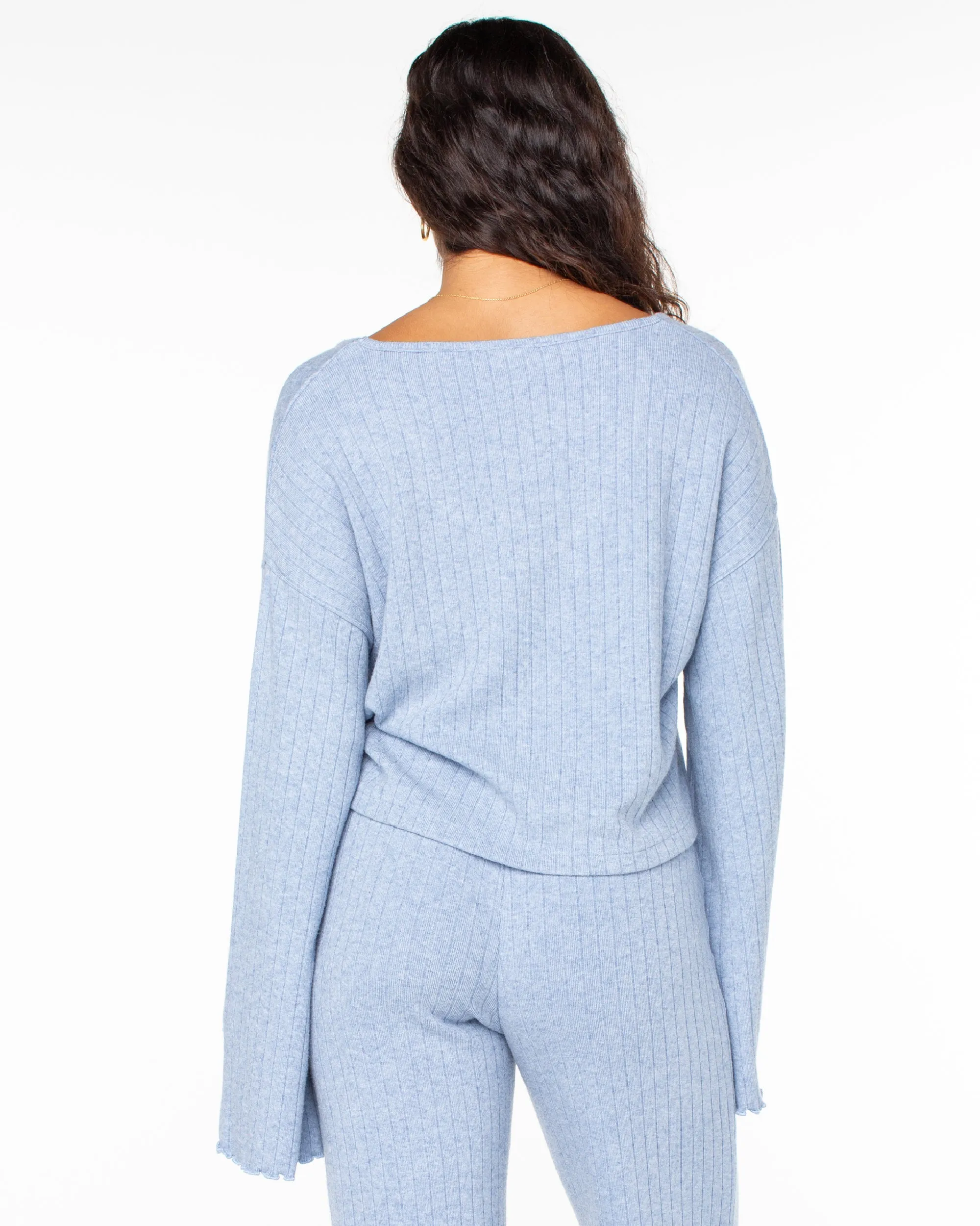 Sandy Coast Long Sleeve Top - Infinity Blue