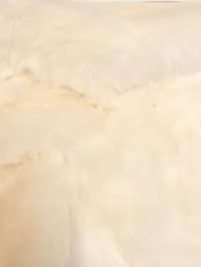 (Second Quality Goods) Short Shag Faux Fur Fabric / Ivory / Sold By The Yard