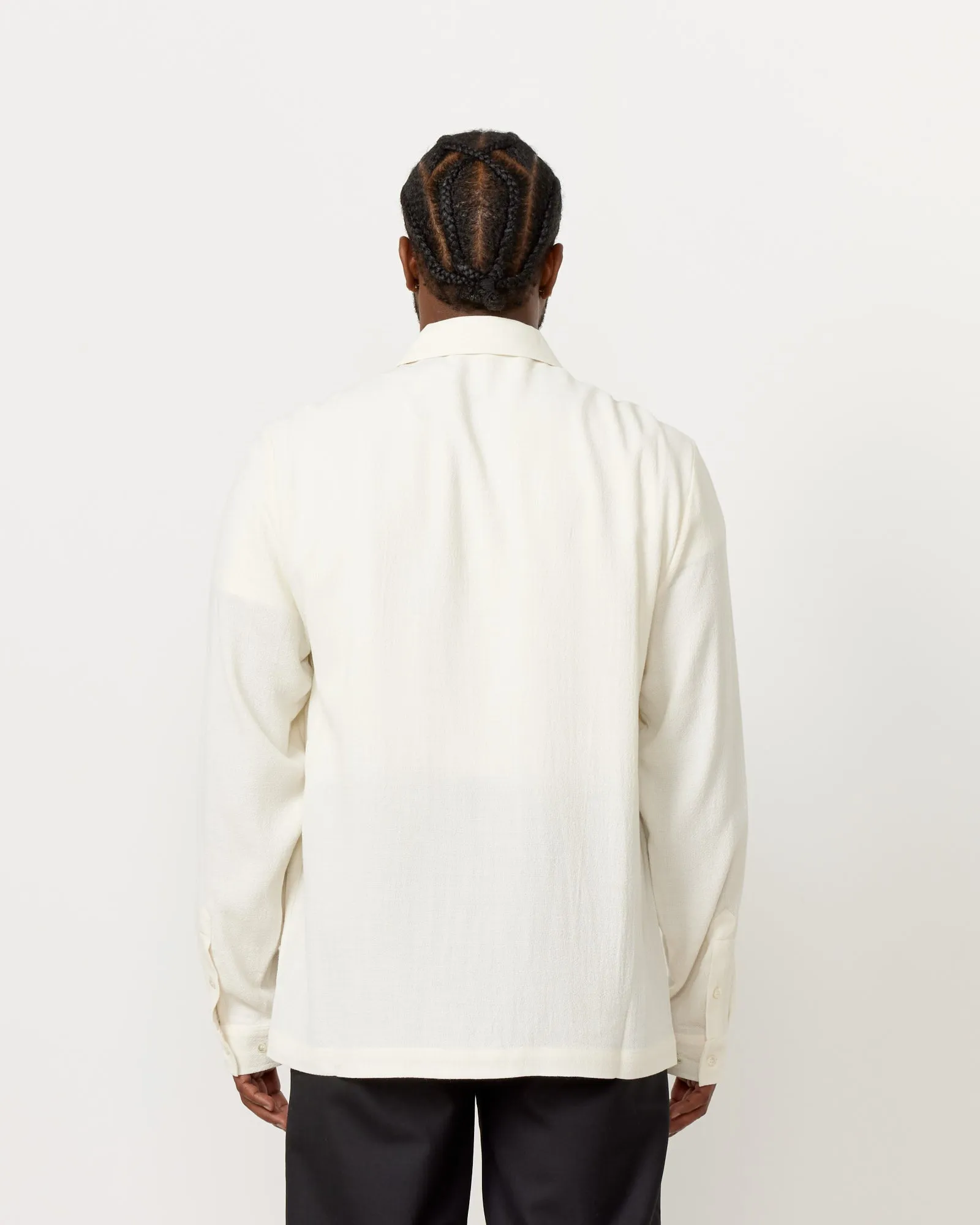 Sense Shirt in Off White Crepe