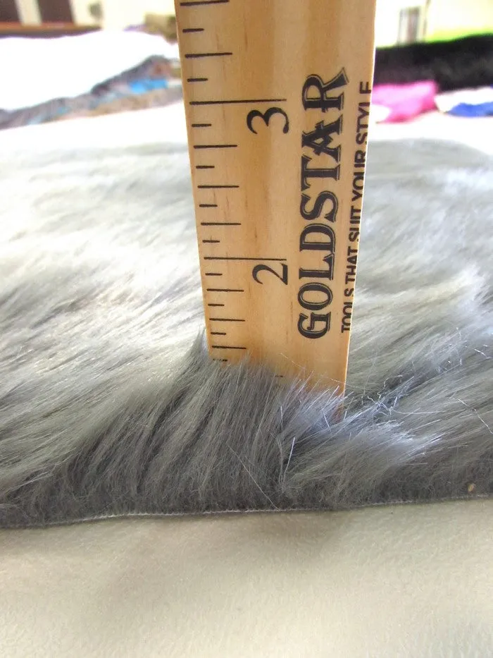 Short Shag Faux Fur Fabric / Black / Sold By The Yard