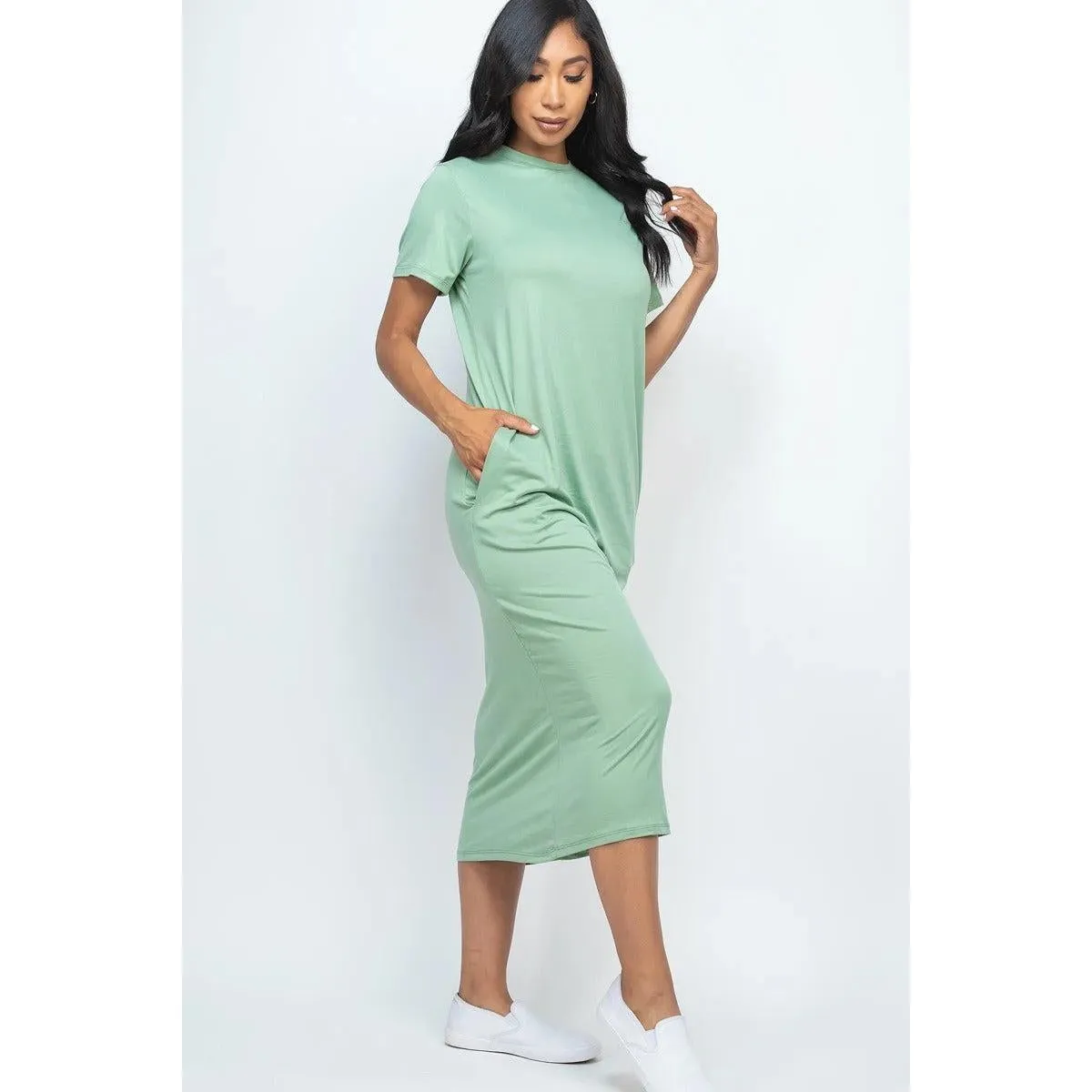 Side Pocket Tee Dress