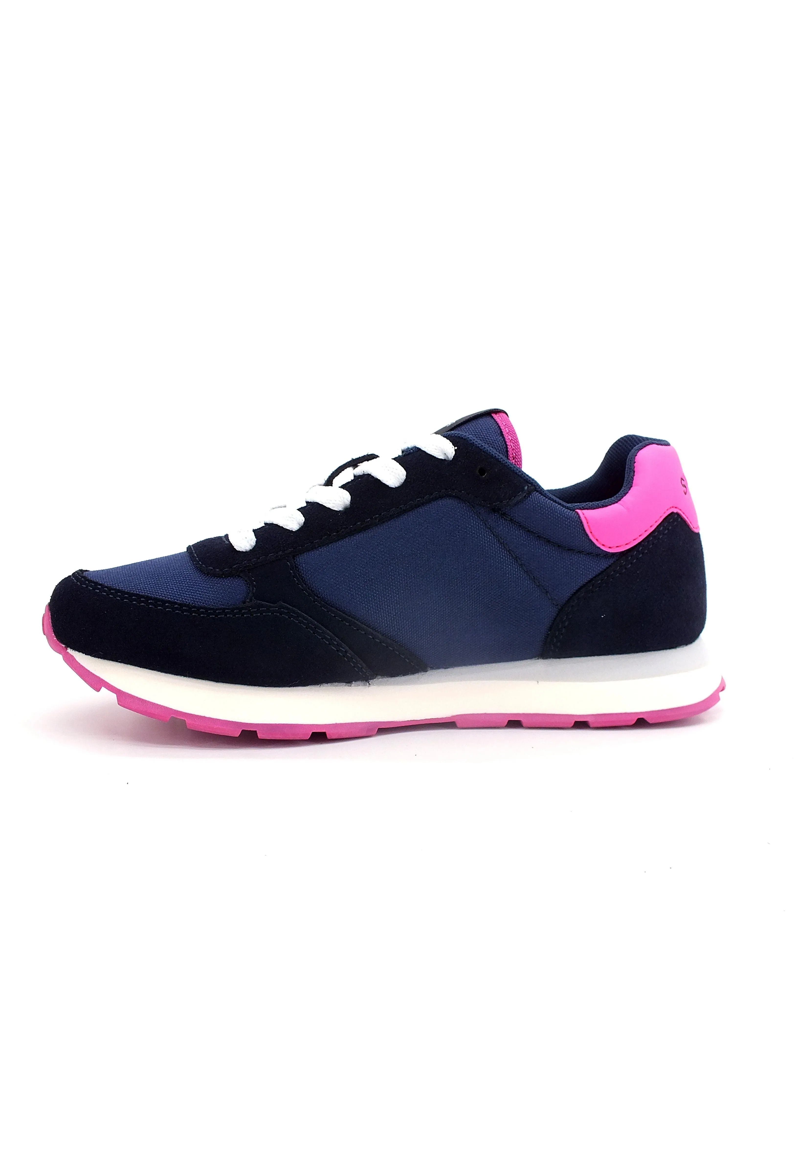 SUN68 Girl's Ally Solid Sneaker Bimbo Navy Blu Z42401T