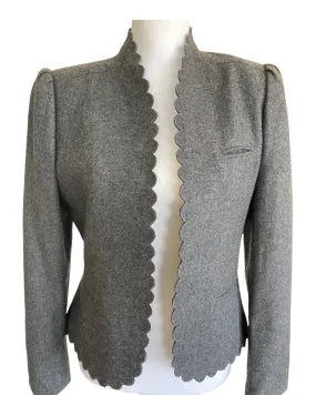 The Limited Vintage Charcoal Scalloped Blazer, 10