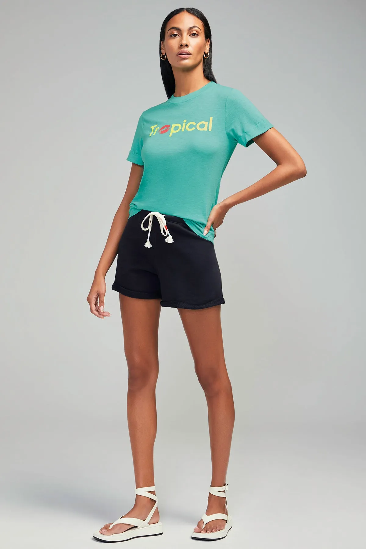 Tropical John Tee | Pigment Bright Aqua