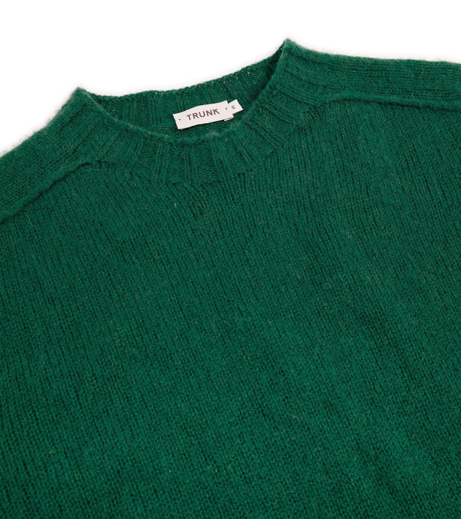 Trunk Berwick Brushed Shetland Crew Sweater: Malachite Green